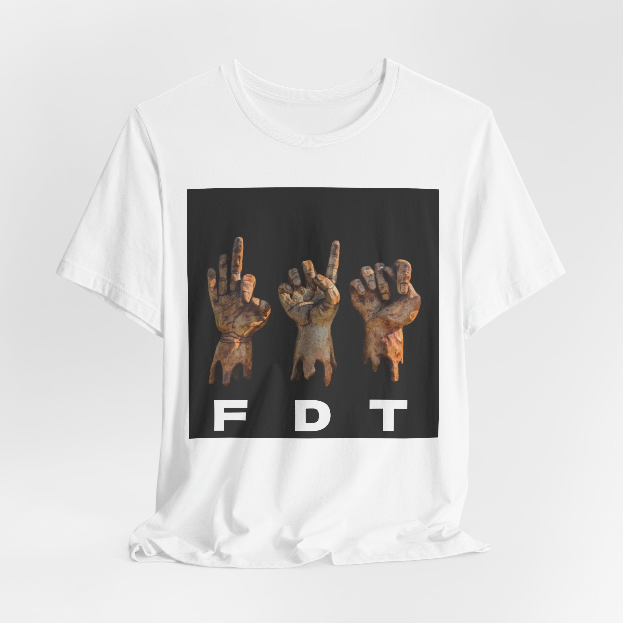 FDT ASL Hands Graphic Tee — Three Hands Designed by Artist Ngan Ho